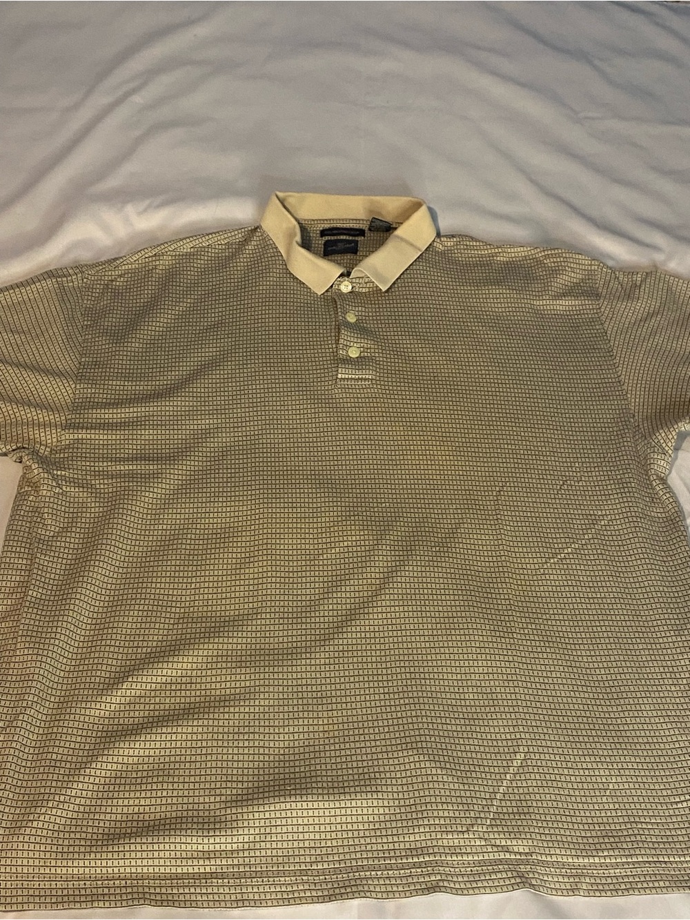 DockERS Golf Men's Medium Beige Cotton Polo Shirt Short Sleeve Casual Collared